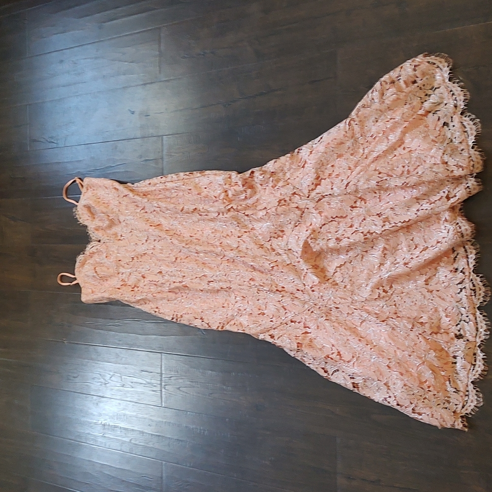 Lulus long coral colored dress